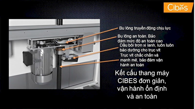 Thang máy Cibes sử dụng công nghệ trục vít